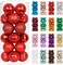 24ct Christmas Ornaments Shatterproof Christmas Ball Ornaments Set (1.57'', Red)